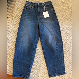 Pistola Eli High Rise Arched Leg Barrel Jeans Size 25